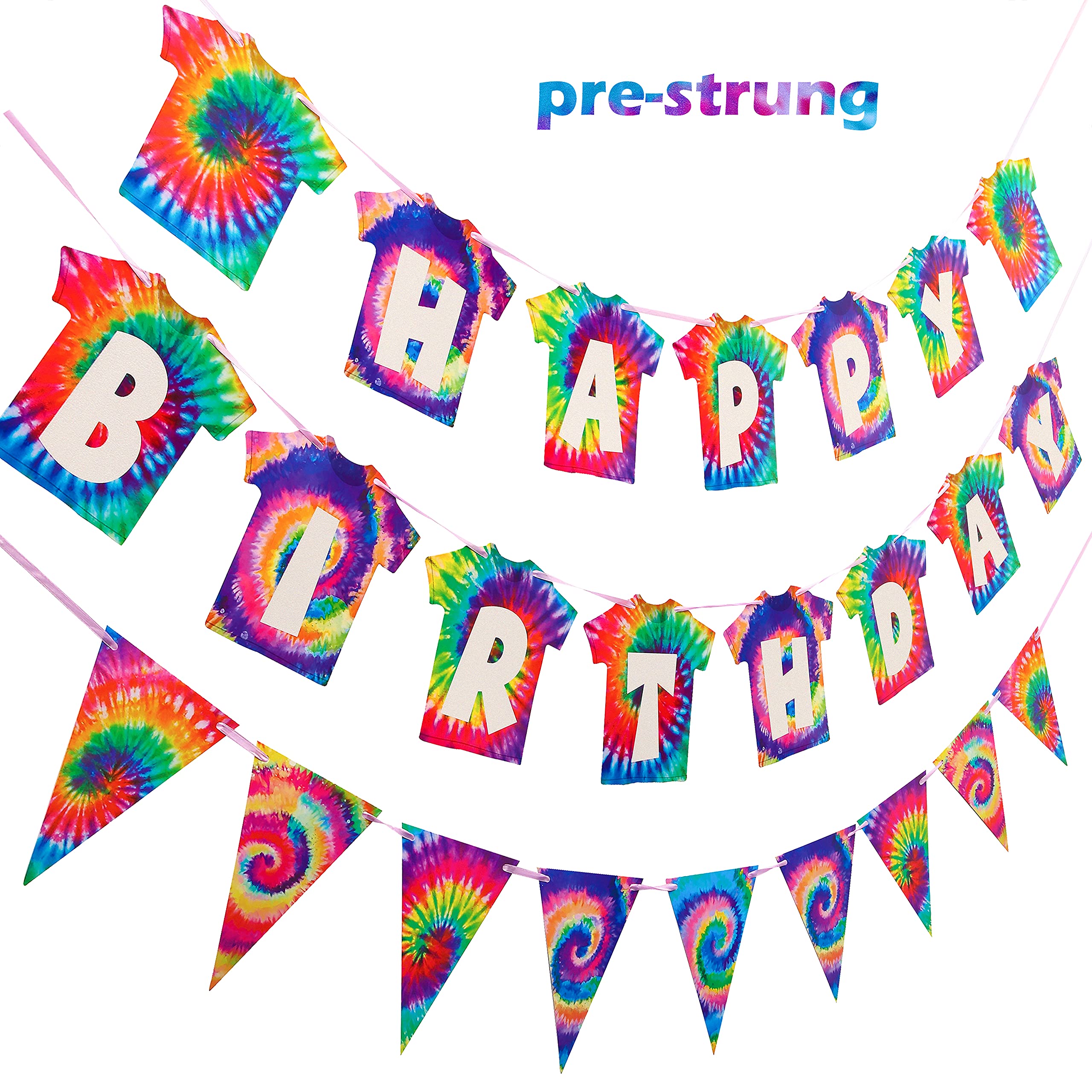 Groovy Tie Dye Party Decorations Set - 60s Hippie Themed Birthday Banner & Supplies for Tie Dye Themed Parties, Baby Showers & Boho Celebrations - Perfect for Festivals, Retro Events & Hippie Birthday Decorations