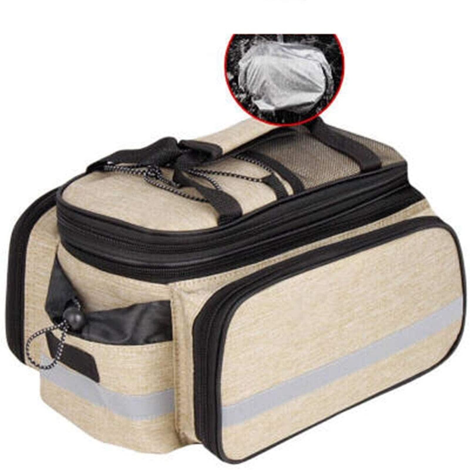 BANGDIAN Universal Waterproof Expandable Bicycle Rear Seat Bag - MTB Pannier Bag with Rain Cover for Commuting, Touring & Outdoor Adventures