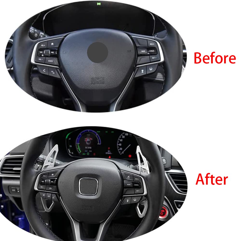 Premium Aluminum Alloy Paddle Shift Steering Wheel Shifter Extension - Compatible with Honda Accord, Odyssey, Civic, CR-V, Acura & More - Silver Finish - Enhance Driving Performance for Racing & Daily Commute