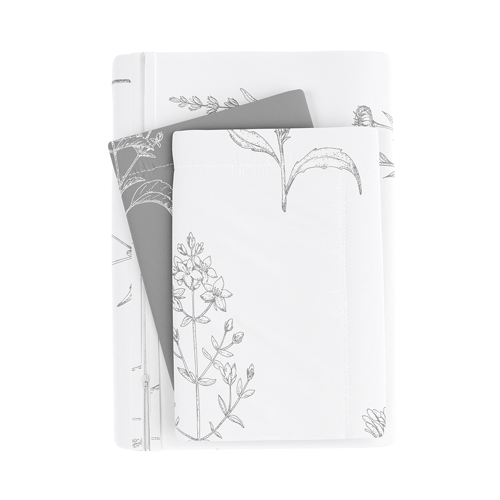 Botanical Floral Reversible Duvet Cover Set - 3 Piece Queen Size Bedding with Pillow Shams | Soft Breathable Cotton for Master Bedroom & Guest Room Decor