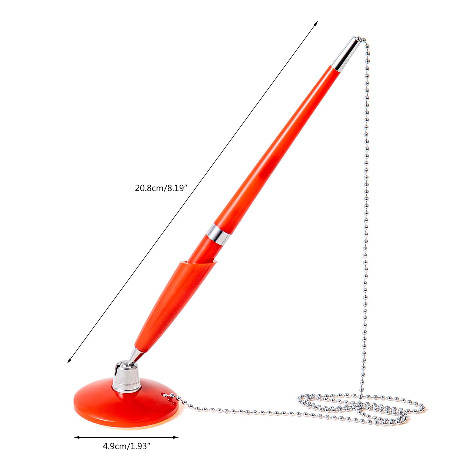 Premium Adhesive Desk Pen with Chain - High-Quality Ballpoint Pen for Signing Documents at Front Desk, Reception, Office & Bank Supplies - Perfect for Secure Document Signing in High-Traffic Areas