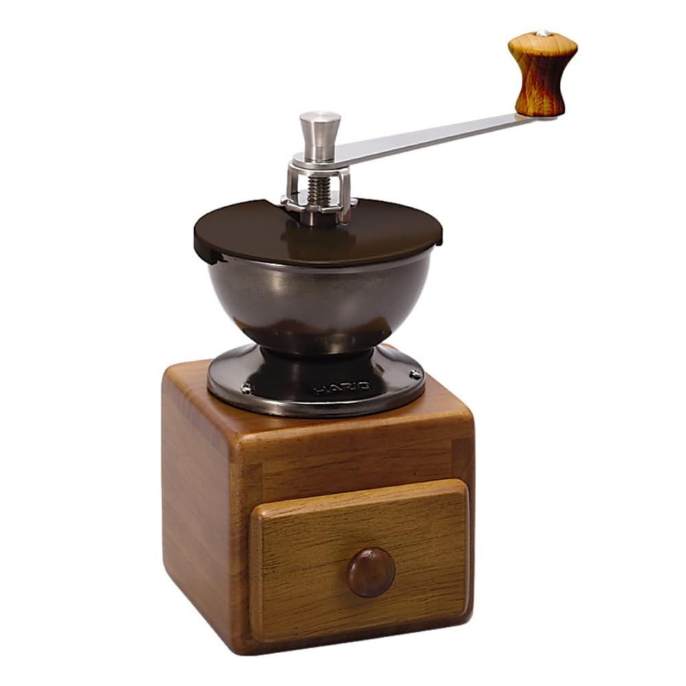 HARIO MMR-2 Manual Coffee Grinder - Compact Hand Crank Mill for Espresso, French Press & Pour Over - Portable Brown Coffee Bean Grinder for Home, Office & Travel