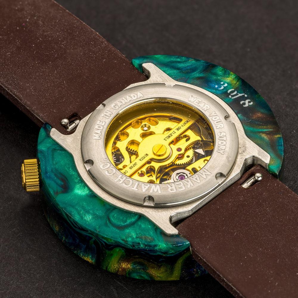 Maker Watch Inc × @micahfinds Revival Copper Patina Watch - Stylish Vintage-Inspired Timepiece for Men & Women | Perfect for Casual Wear, Office & Special Occasions