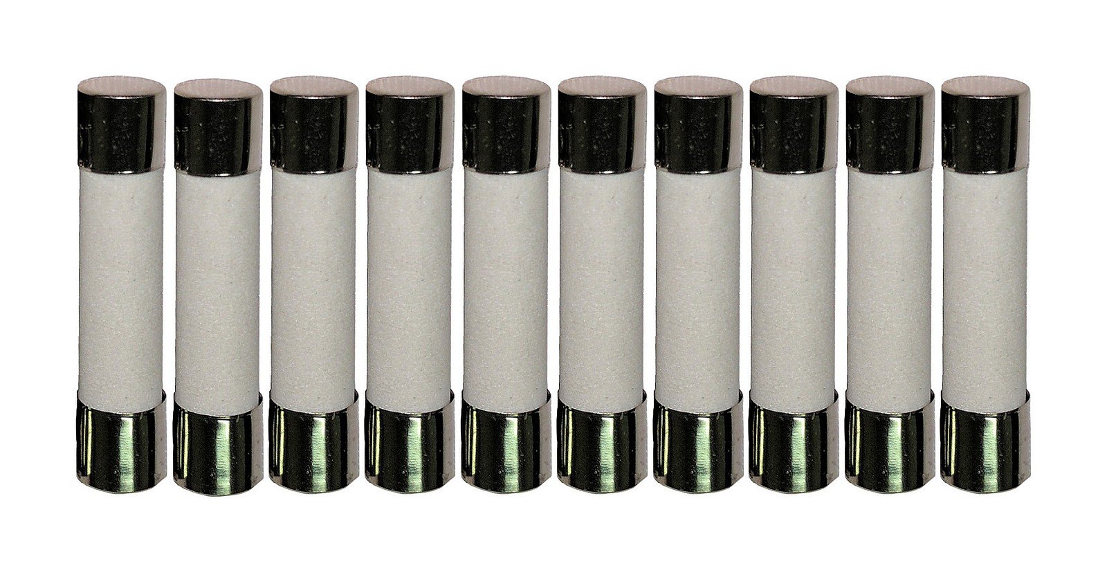 10-Pack MDA3A 3 Amp 250V Slow-Blow Ceramic Fuse - 1/4
