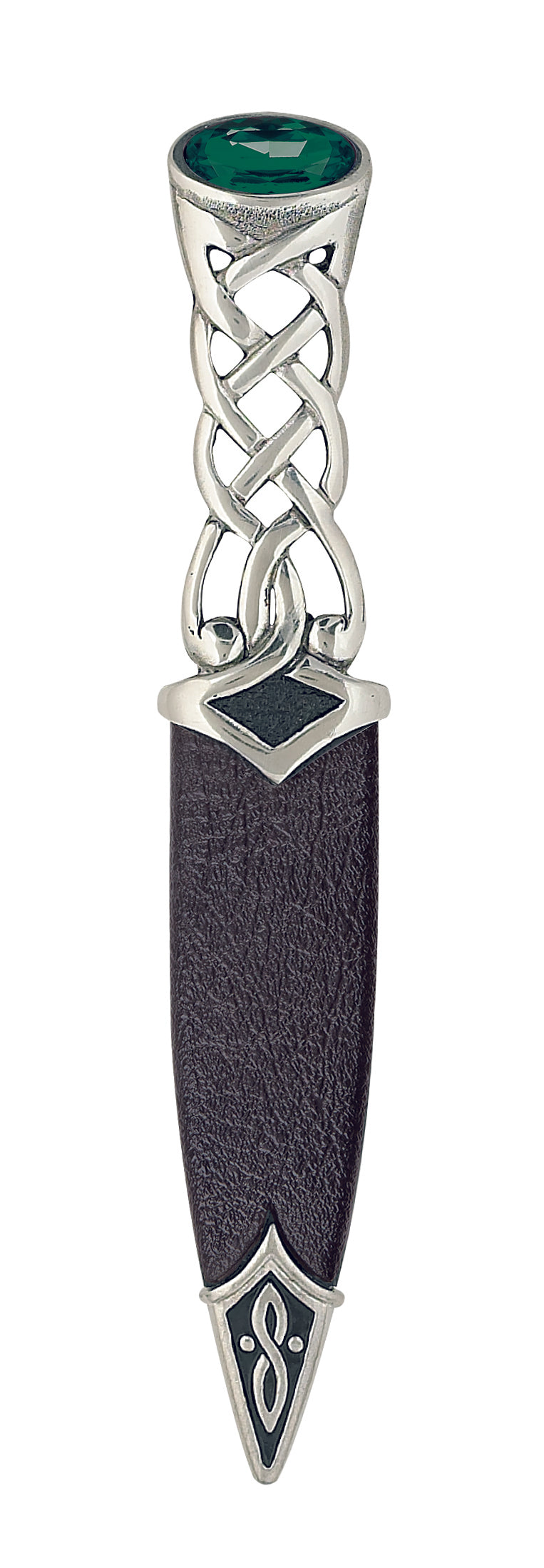 Polished Sgian Dubh Knife with Stone Top - SD99 - Perfect for Scottish Highland Dress, Weddings & Formal Events