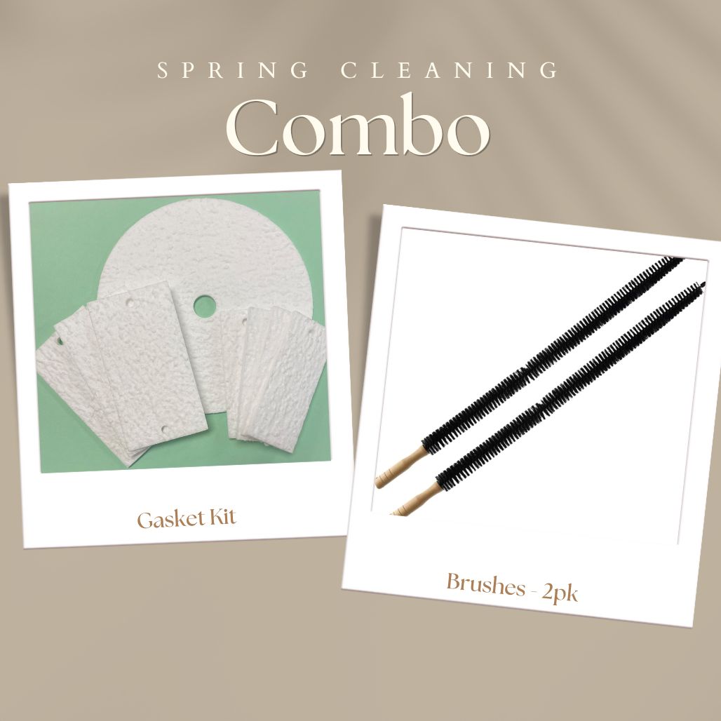 Spring Cleaning Kit with Brush Set & Replacement Gaskets - Complete Home Cleaning Supplies for Bathroom, Kitchen & Household Maintenance