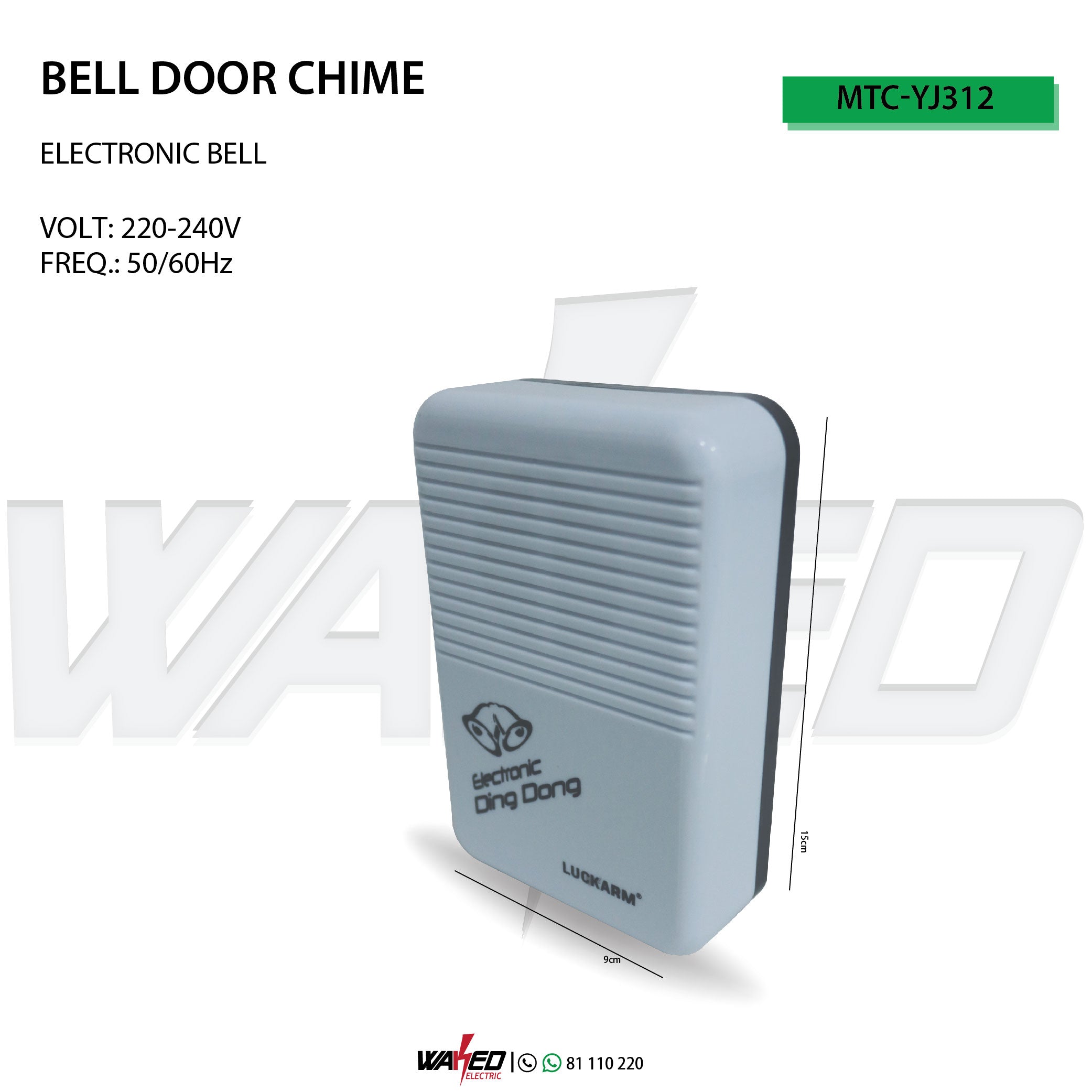 Wireless Doorbell Chime Kit - Waterproof & Long Range, Easy Installation for Home Security (Ideal for Front Door, Backyard & Office)