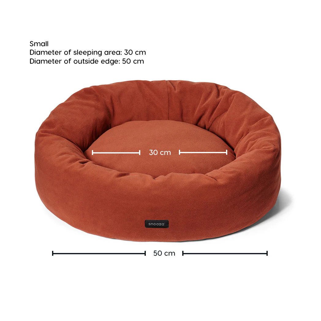 Self-Warming Polar Fleece Pet Bed - Cozy Rust-Colored Cuddler for Dogs & Cats - Perfect for Winter Snuggles & Indoor Lounging