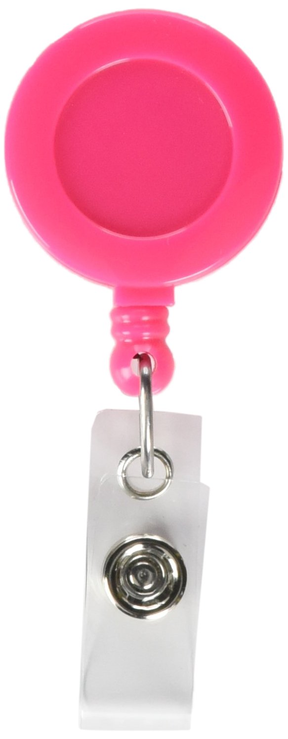 Prestige Medical Retracteze ID Holder - Neon Pink | Secure Badge Reel for Nurses, Teachers & Healthcare Professionals | Perfect for Hospitals, Schools & Workplaces