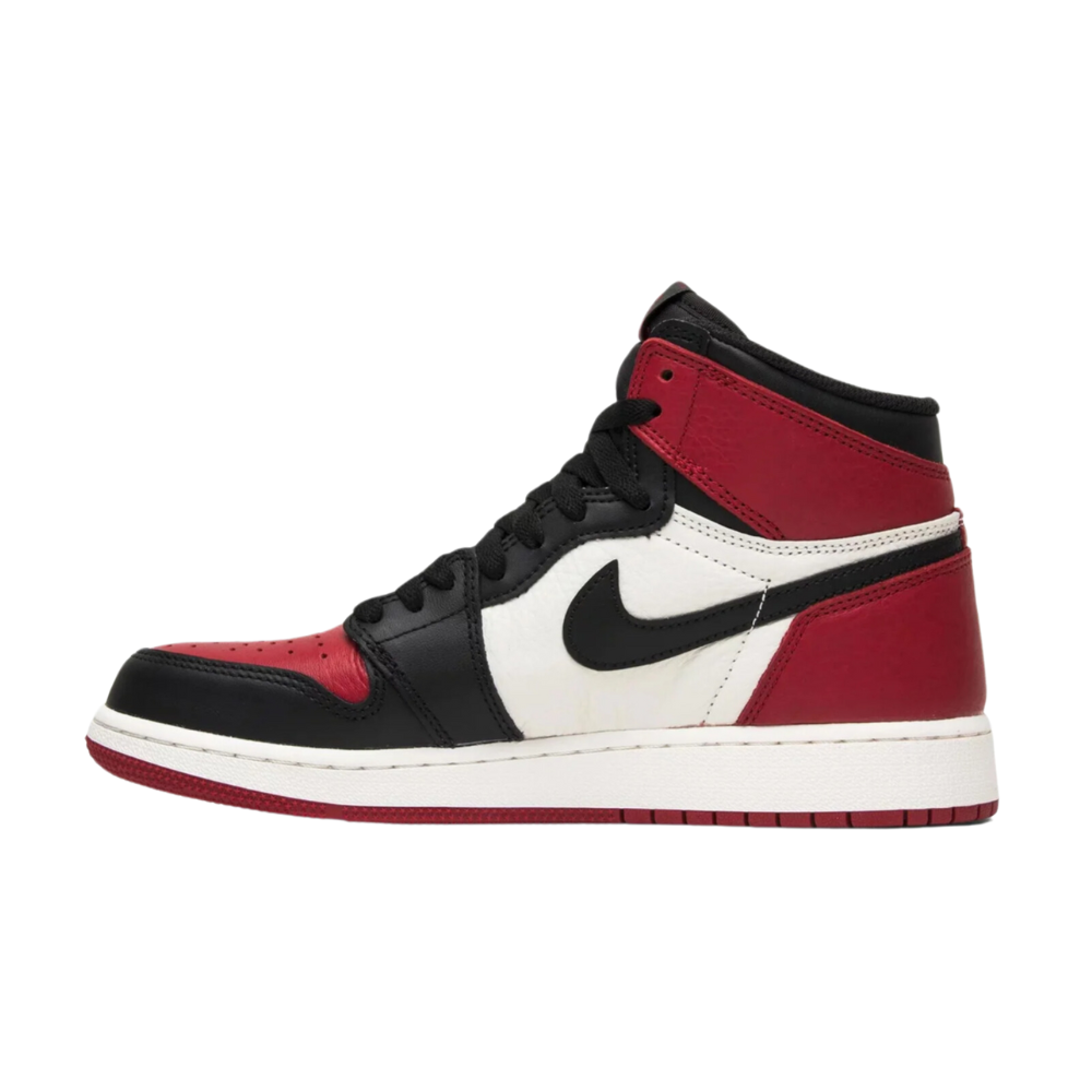 Air Jordan 1 Retro High (GS) Bred Toe - Gym Red, Black & Summit White Basketball Shoes for Kids - Perfect for School, Sports & Streetwear Fashion