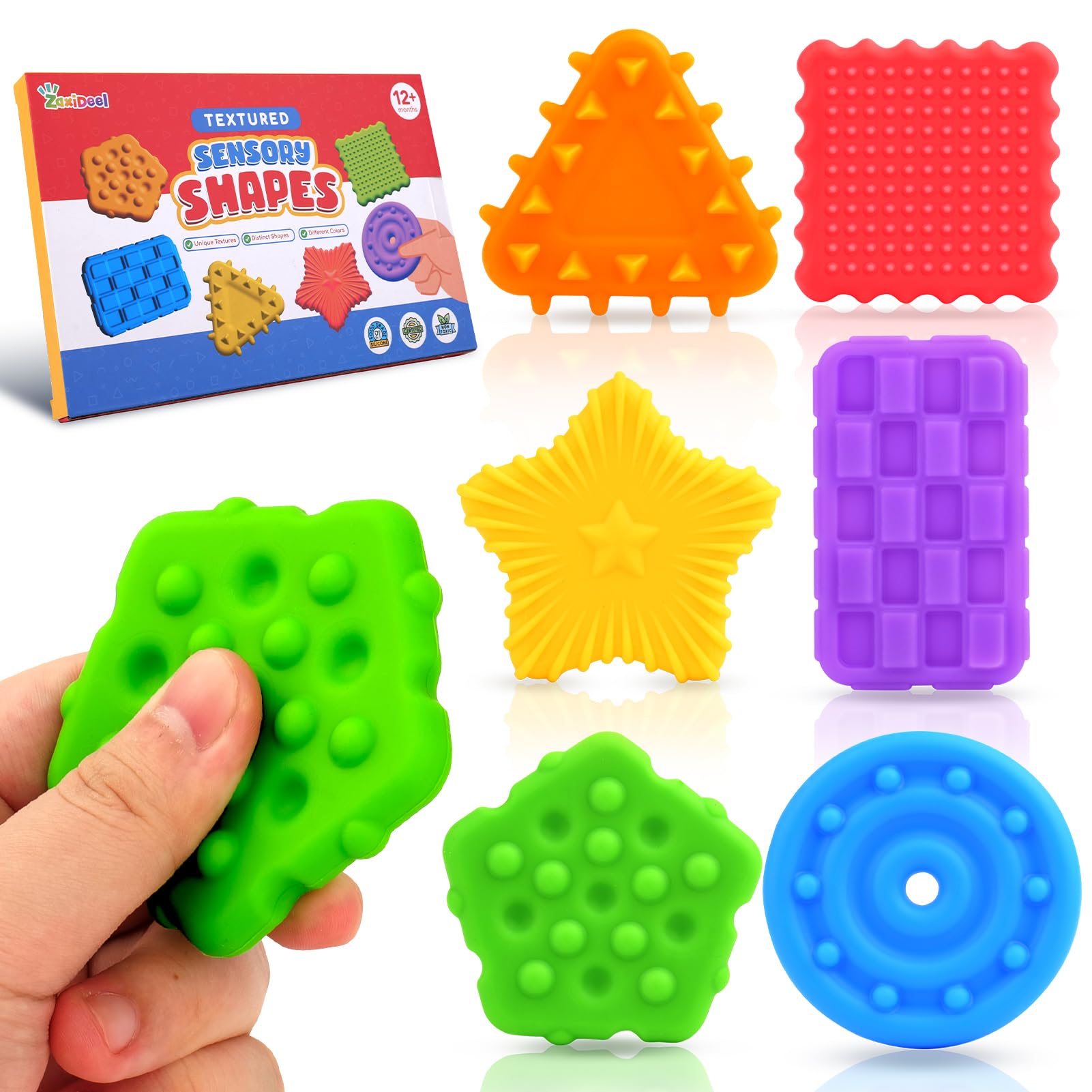 6 Pack Silicone Sensory Fidget Toys for Kids - Stress Relief & Anxiety Toys for Autism, ADHD & Special Needs Children | Tactile Calming Toys for Toddlers | Perfect for Classroom, Travel & Home Use
