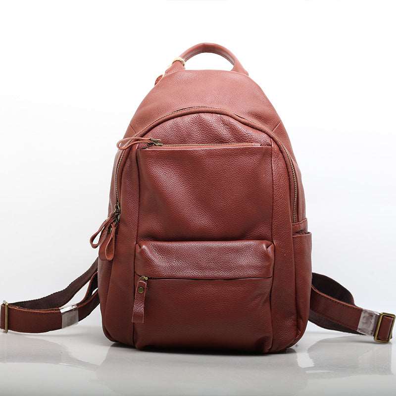 Stylish Genuine Leather Backpack for Women & Men - Durable Everyday Carry Bag for Work, Travel & School | Water-Resistant Laptop Backpack with USB Charging Port
