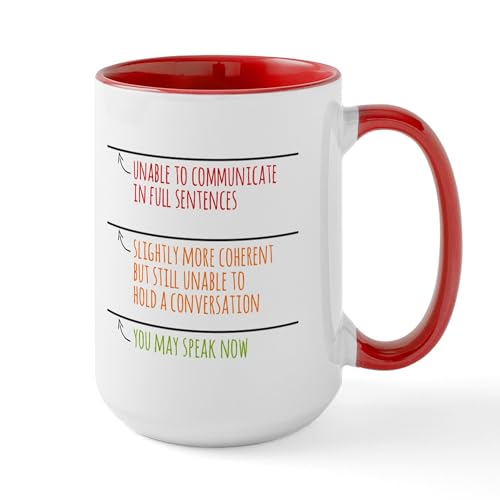 White/Red Inside - You May Speak Now Mug With Fill Lines