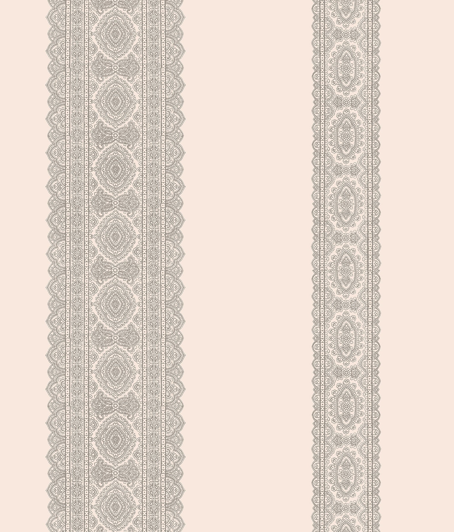 Kismet Grey Brynn Grey Paisley Stripe Wallpaper - Premium Peel and Stick Wallpaper for Home Decor | Perfect for Living Room, Bedroom & Nursery | A Street Prints