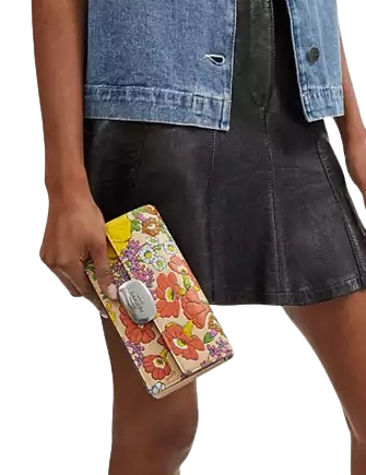 Coach Eliza Small Flap Crossbody Bag with Floral Print - Stylish Leather Shoulder Purse for Women, Perfect for Date Night, Shopping & Travel Accessories