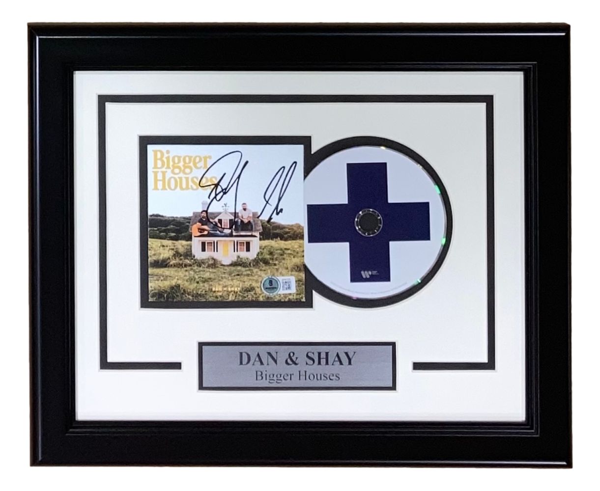 Dan & Shay Signed Framed Bigger Houses CD Insert - Limited Edition Autographed Memorabilia for Music Fans & Collectors - Perfect for Home Decor, Gift Giving & Music Memorabilia Displays