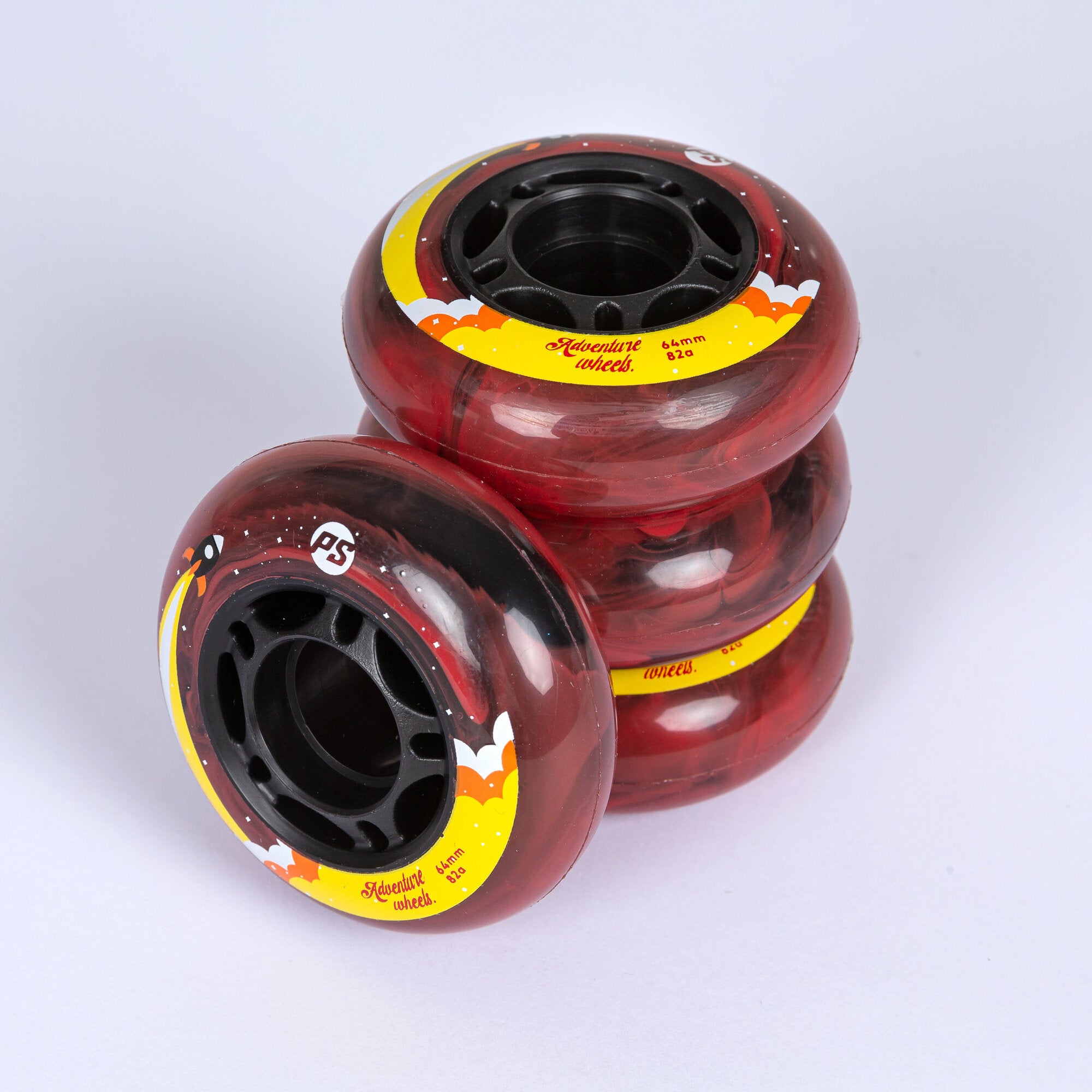 Adventure 64/82A 4-Pack Skateboard Wheels - High Performance for Street & Park Skating | Perfect for Cruising, Tricks & Smooth Rides