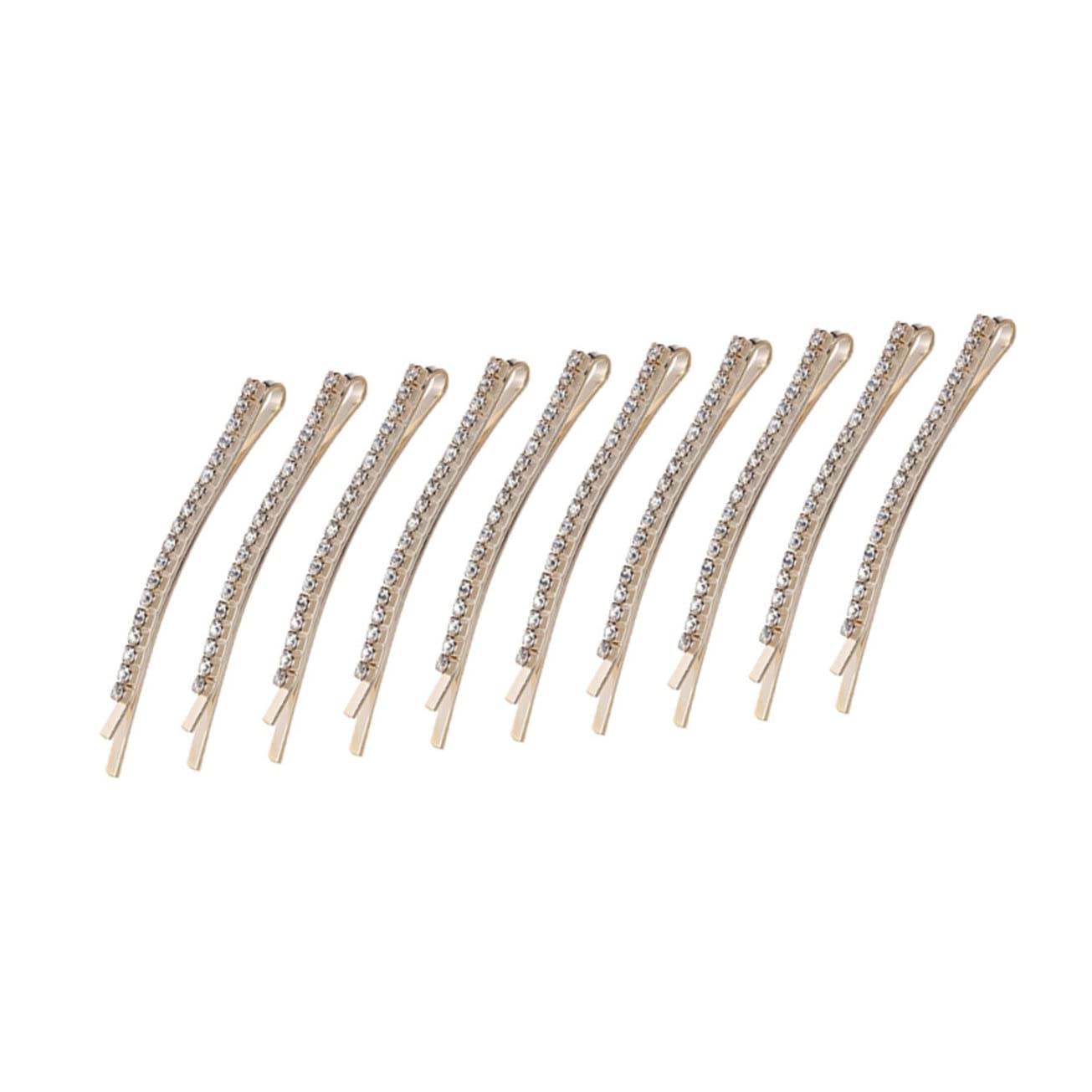 LALAFINA Rhinestone Hair Clips 10 Pack - Crystal Hair Accessories for Women & Girls - Party & Wedding