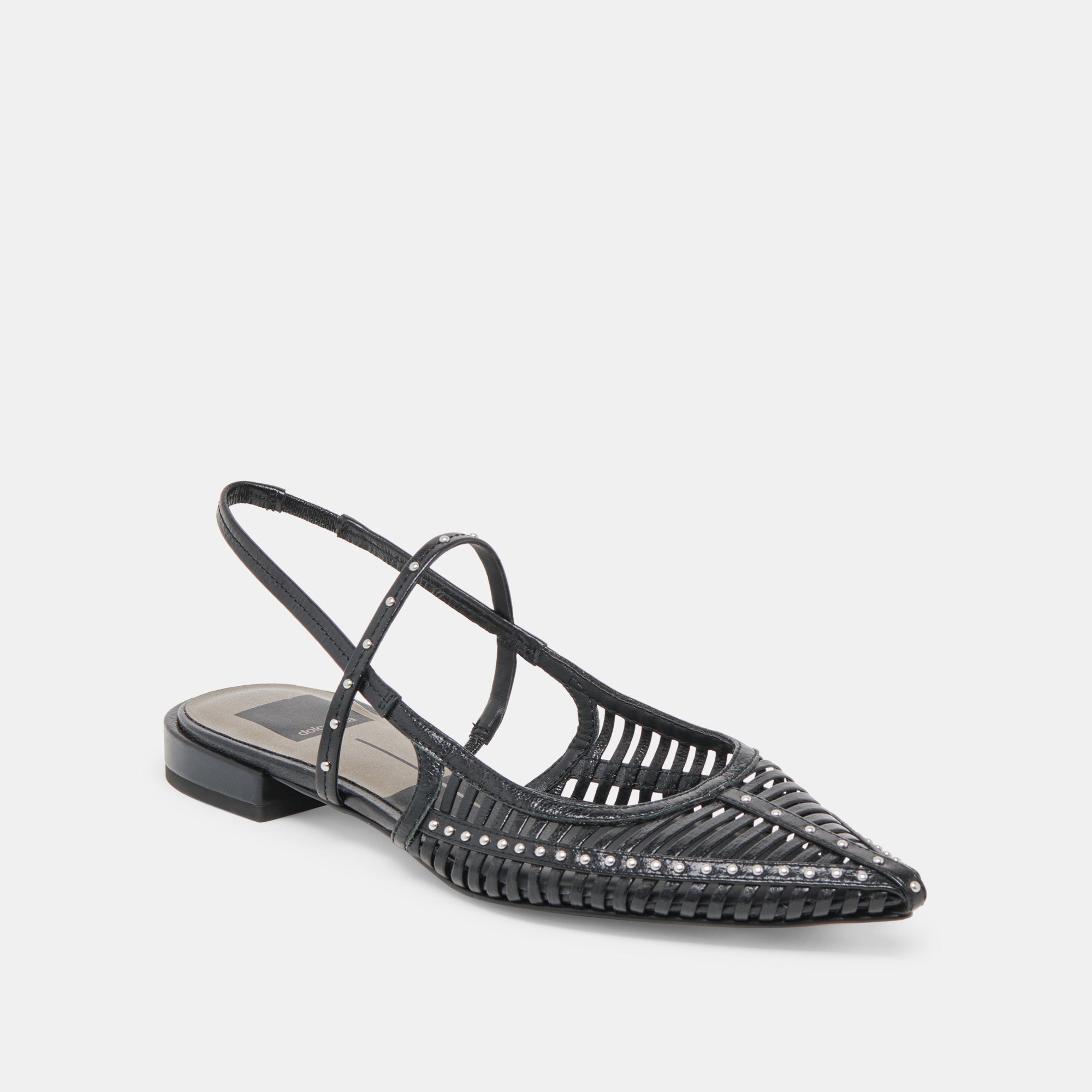 PHINLY FLATS MIDNIGHT CRINKLE PATENT - Stylish Women's Pointed Toe Ballet Flats for Work, Office & Evening Outfits