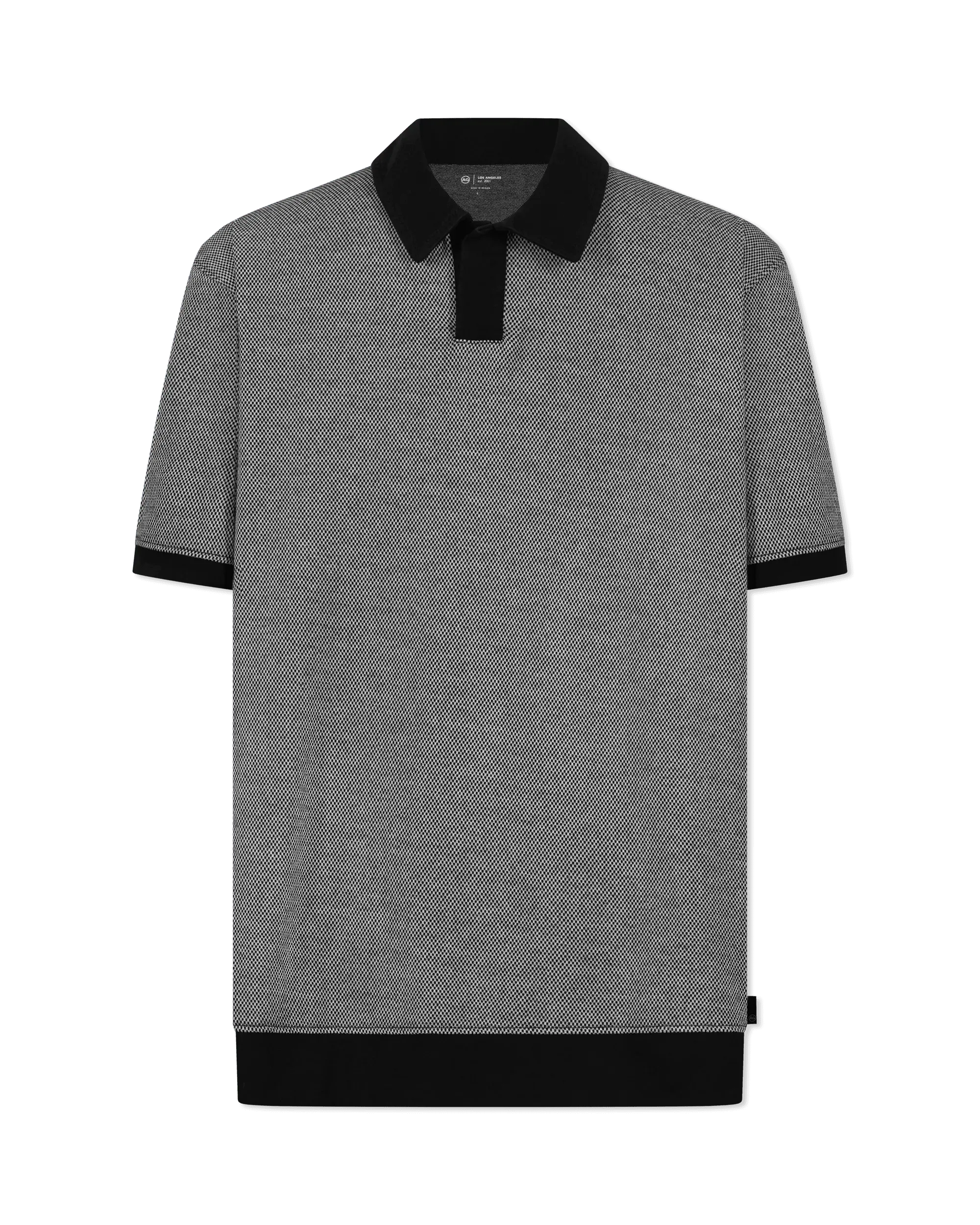 Bryce Johnny Collar Mini Check Polo Shirt for Men - Classic Checkered Casual Shirt | Perfect for Office, Dating & Outdoor Activities