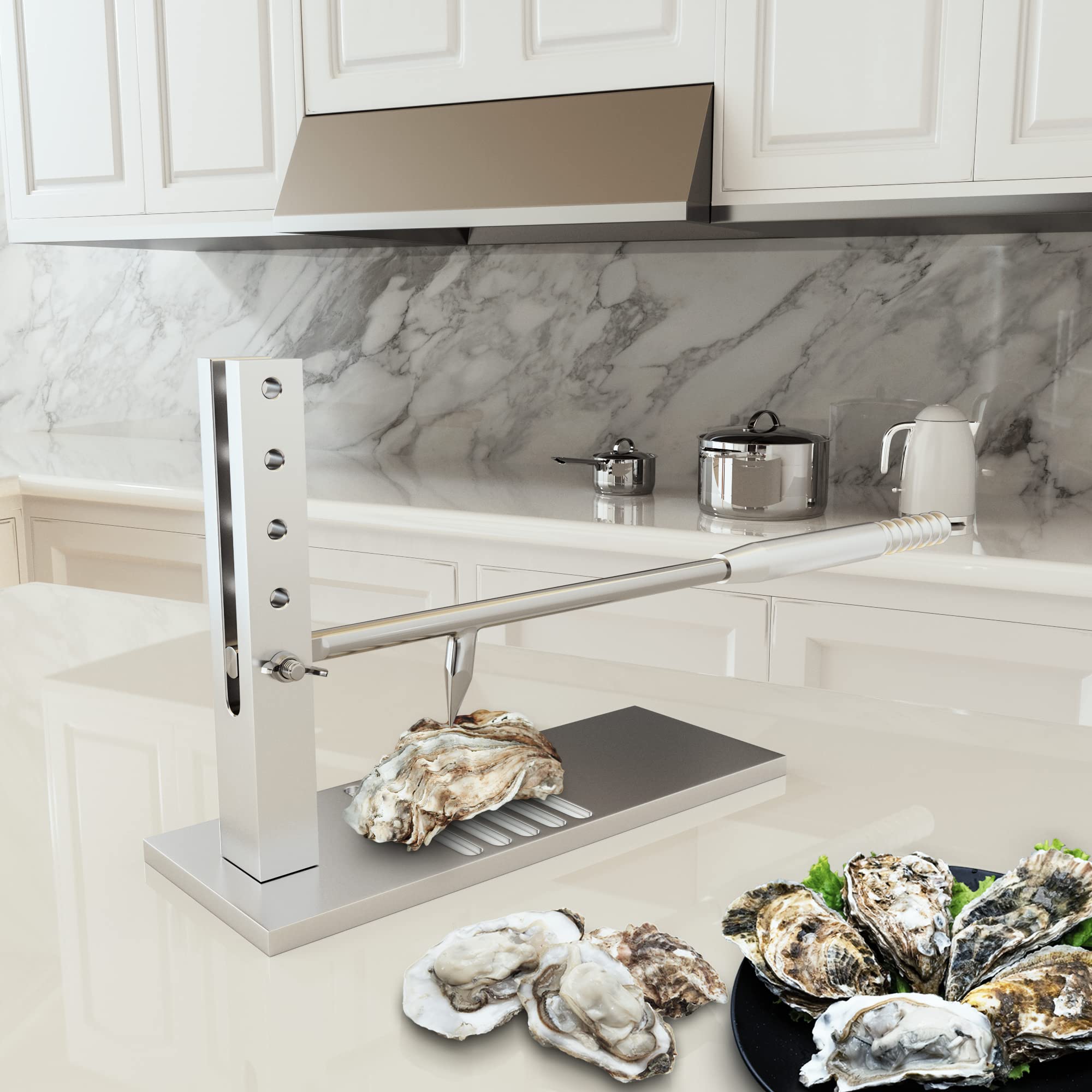 Premium Oyster Shucker Tool - Heavy Duty Stainless Steel Oyster Opener for Easy Shelling | Perfect for Seafood Lovers, Home Chefs & Restaurants | Great Gift for Cooking Enthusiasts