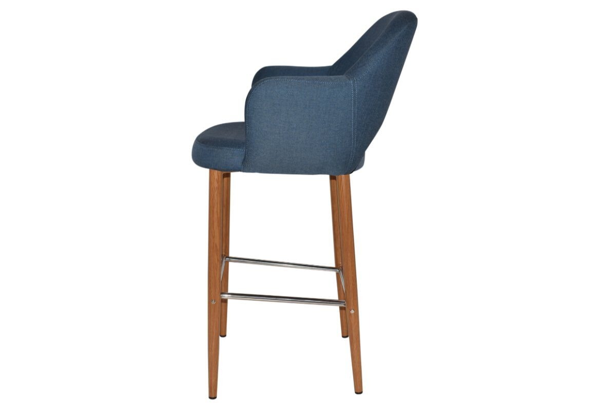 EZ Hospitality Avalon Stool with Arms - Light Oak Finish - 750mm Seat Height - Perfect for Kitchen Islands, Bars & Commercial Settings