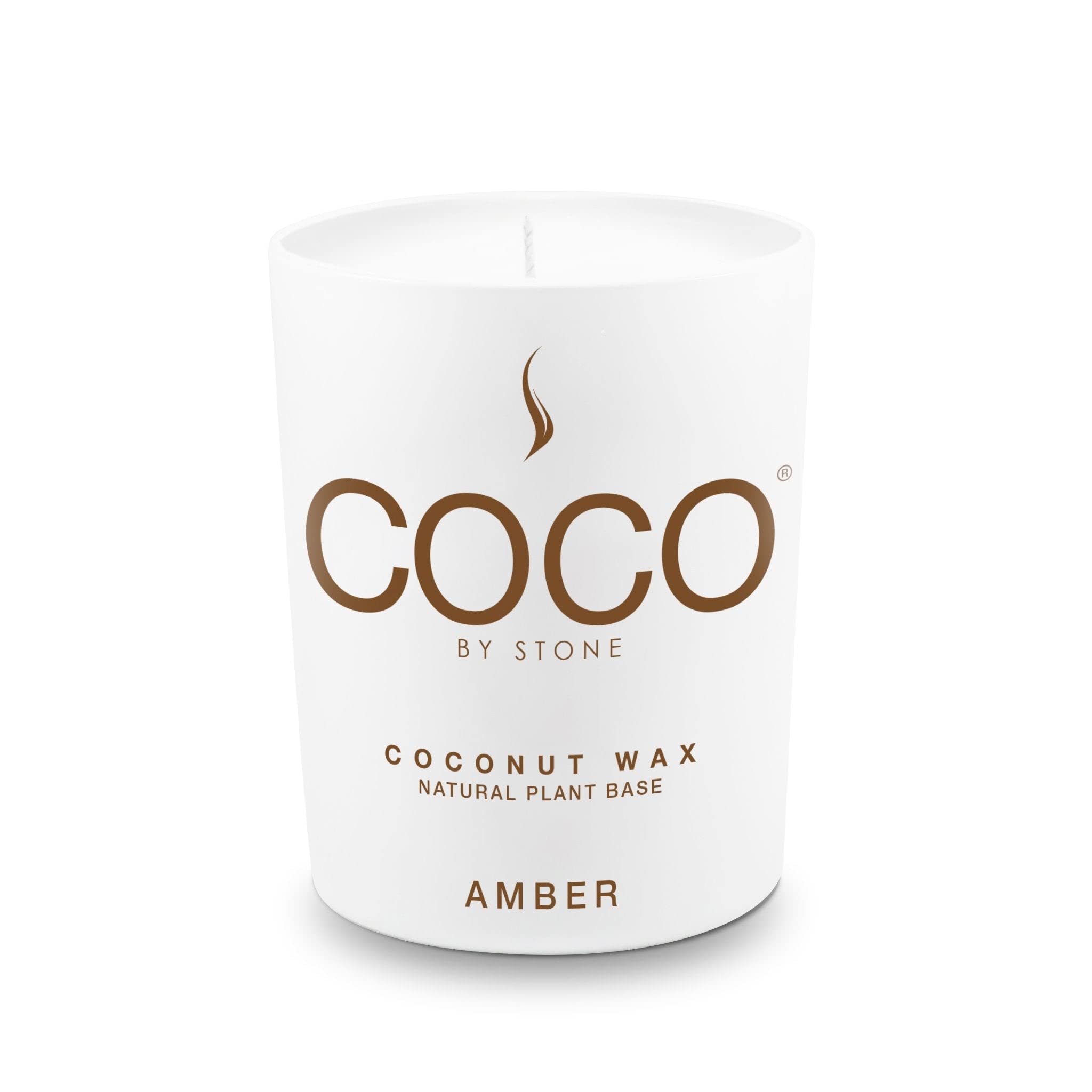 6.5oz Coconut Apricot Wax Candle - Vegan, Cruelty-Free & Clean Burning Home Fragrance with 1 Wick | Amber Scented Candle for Relaxation, Meditation & Home Decor | Hand Poured in USA