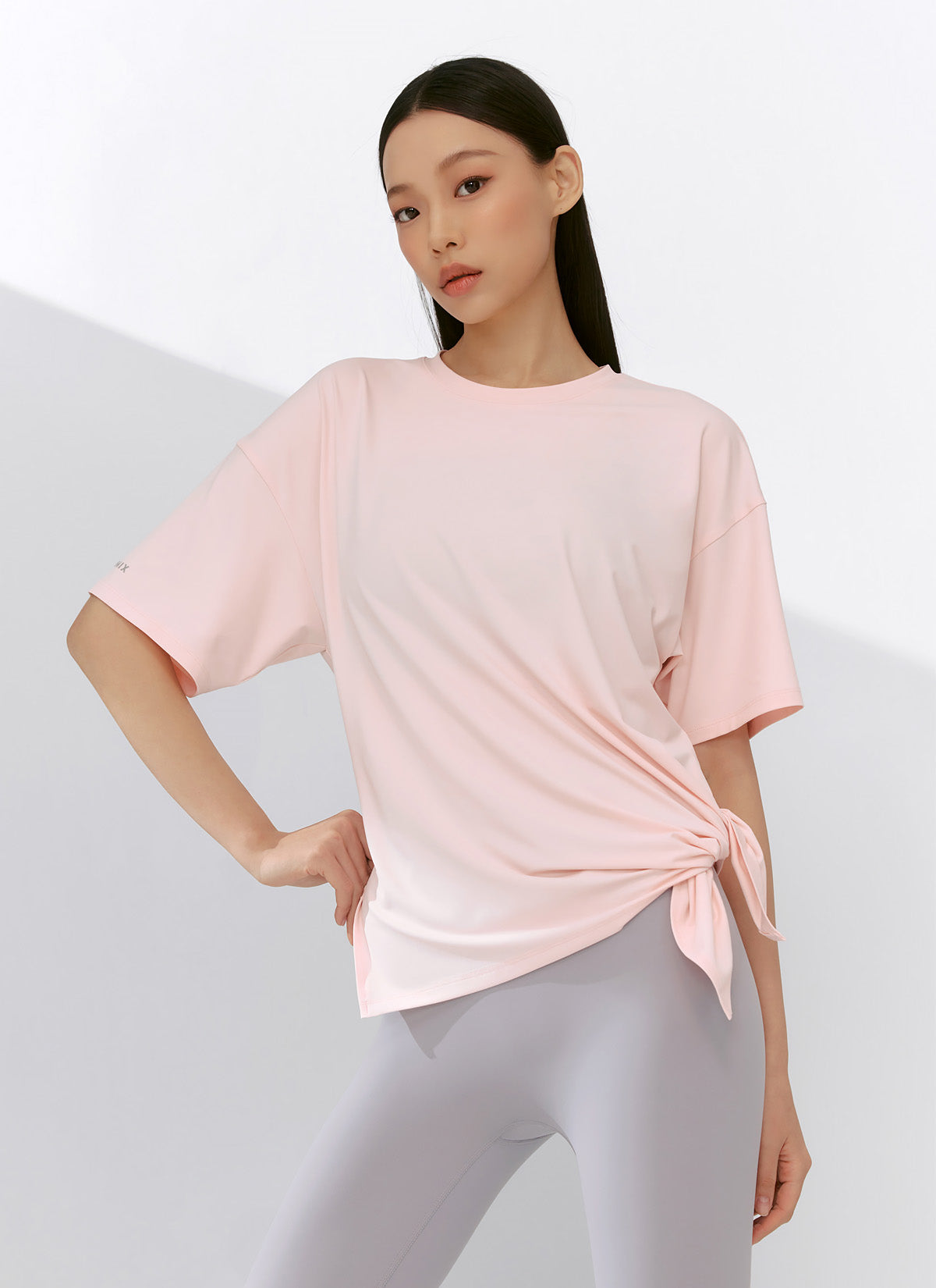 Lightweight Ice Feather 2.0 Unbalanced Loose Fit Short Sleeve T-Shirt for Women - Perfect for Casual Wear, Summer Outfits & Street Style Fashion