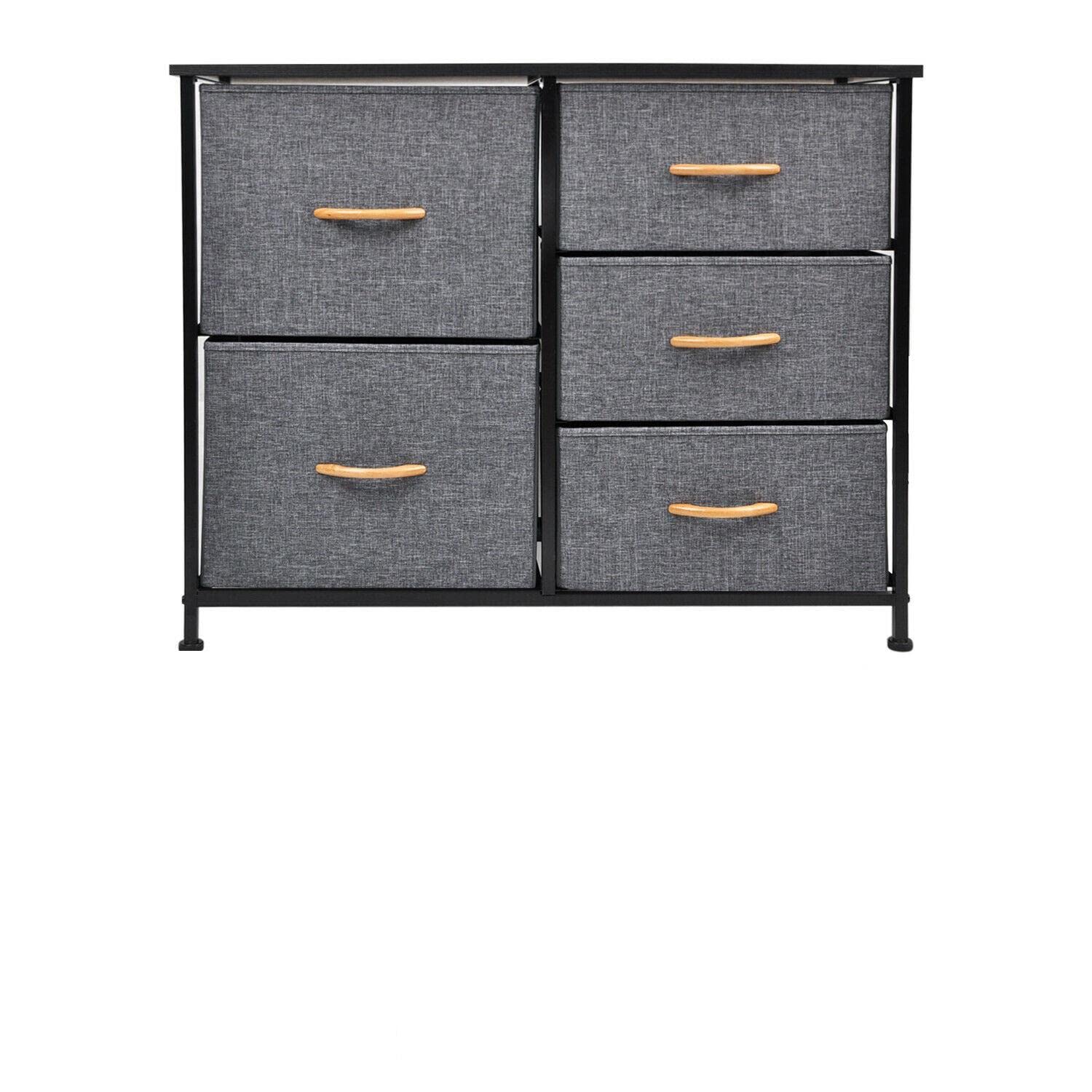 5-Drawer Fabric Dresser for Bedroom - Mikalo Storage Cabinet with Soft Close Drawers | Perfect for Bedroom Organization, Closet Storage & Office Furniture