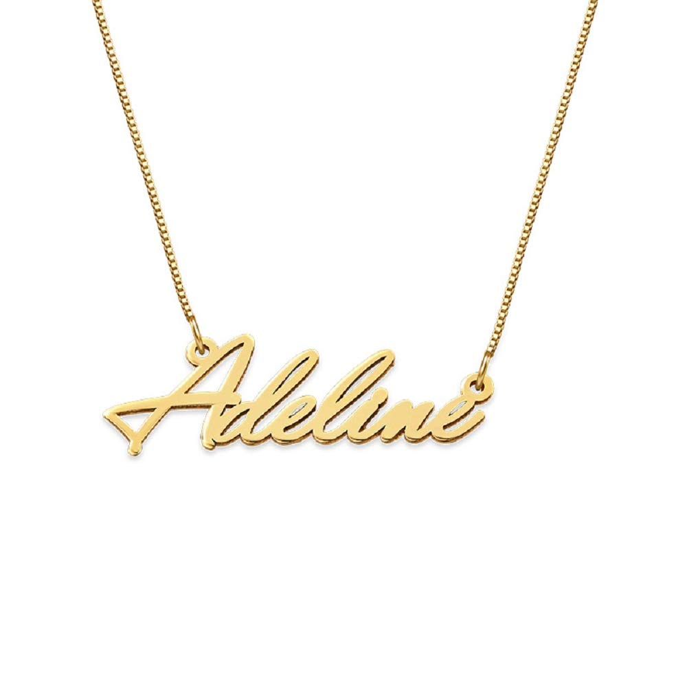 MyNameNecklace Personalized Sterling Silver Name Necklace - Extra Small Custom Jewelry Pendant - Perfect Birthday Gift for Her, Anniversary Present & Everyday Wear