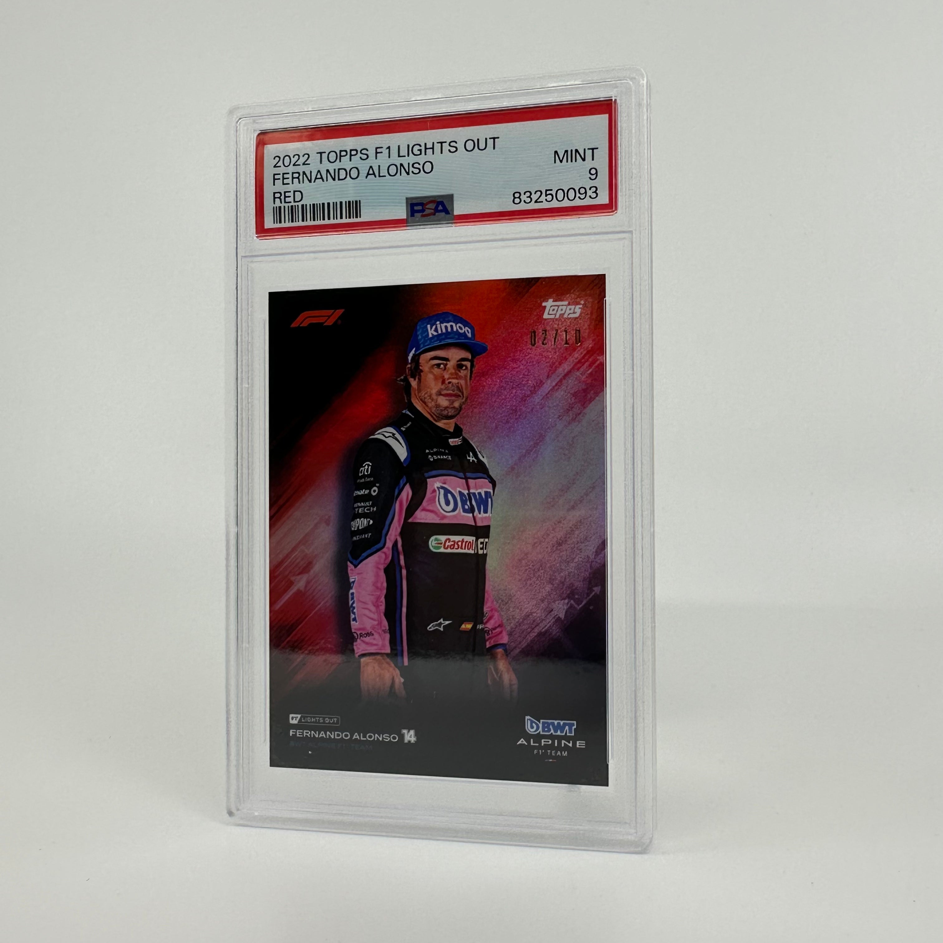 PSA 9 Graded 2002 Fernando Alonso Red Rookie Card - Perfect for Collectors, Sports Memorabilia & F1 Racing Fans