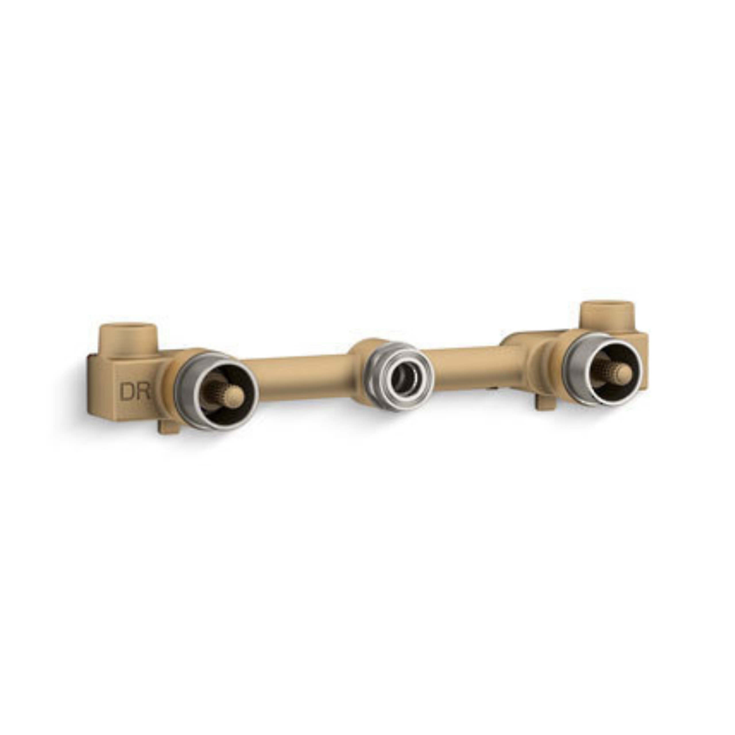 Dual Handle In-Wall Valve for Bathroom & Kitchen - High-Quality Brass Construction, Easy Installation, Water Flow Control