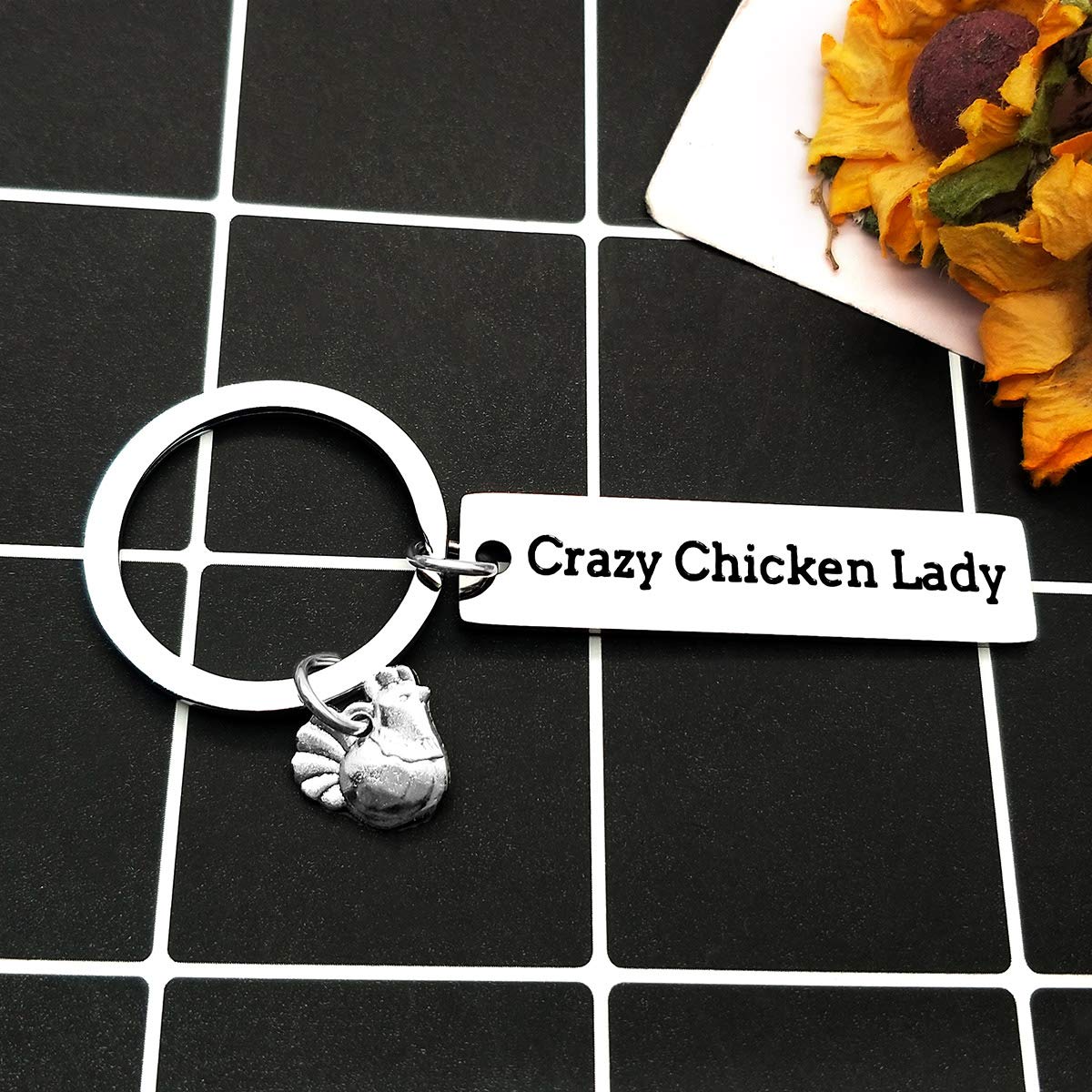 Funny Chicken Keychain Gift for Mom - Crazy Chicken Lady Present for Mother's Day, Chicken Lovers & Poultry Farmers - Perfect for Chicken Farm Wives, Girls & Hen Enthusiasts - Great for Everyday Use, Keychain Decor & Chicken-Themed Gifting