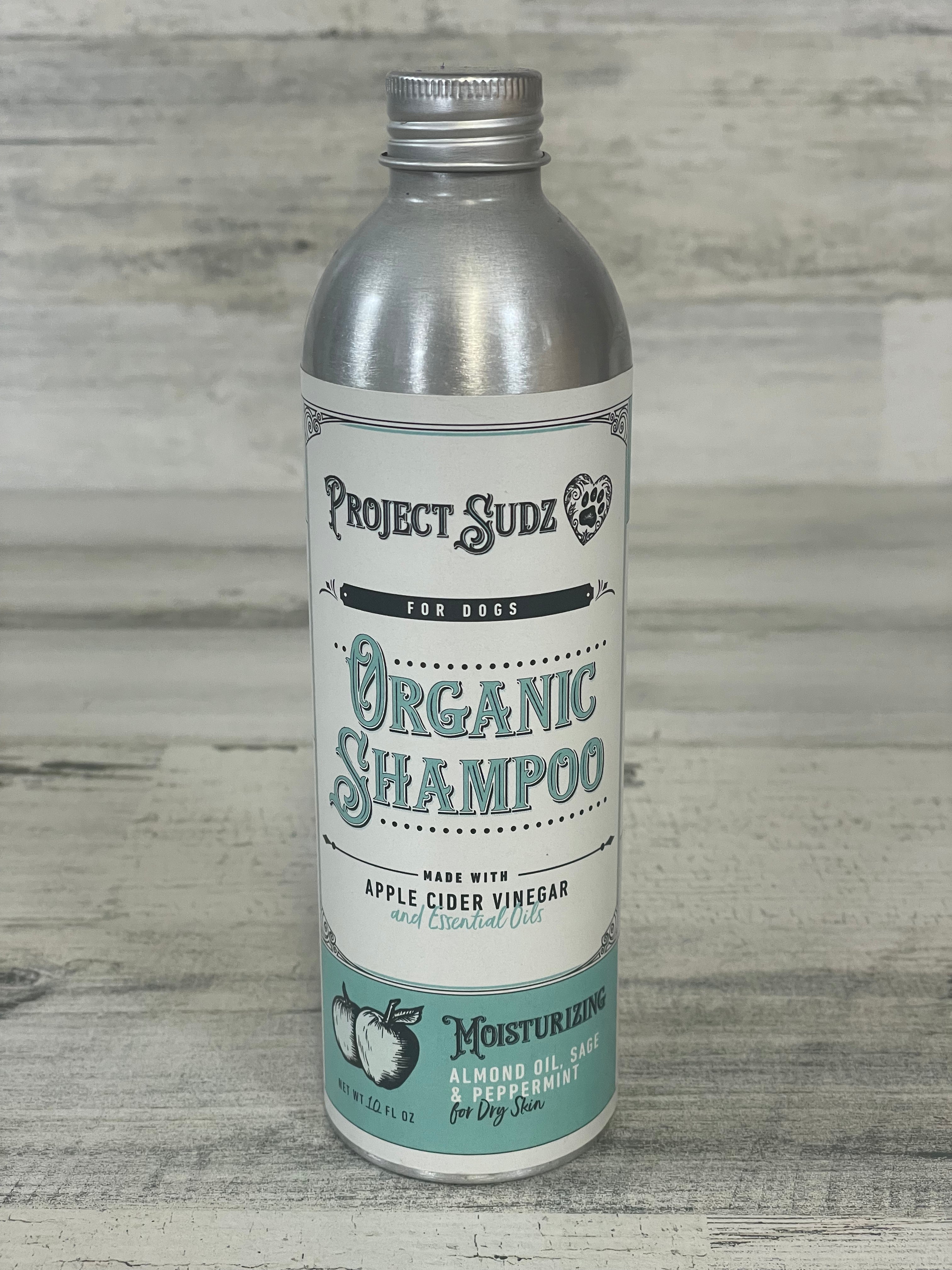 Project Sudz Organic Moisturizing Shampoo 10oz - Sulfate-Free & Natural Hair Care for Dry, Damaged Hair - Perfect for Daily Use & Color-Treated Hair