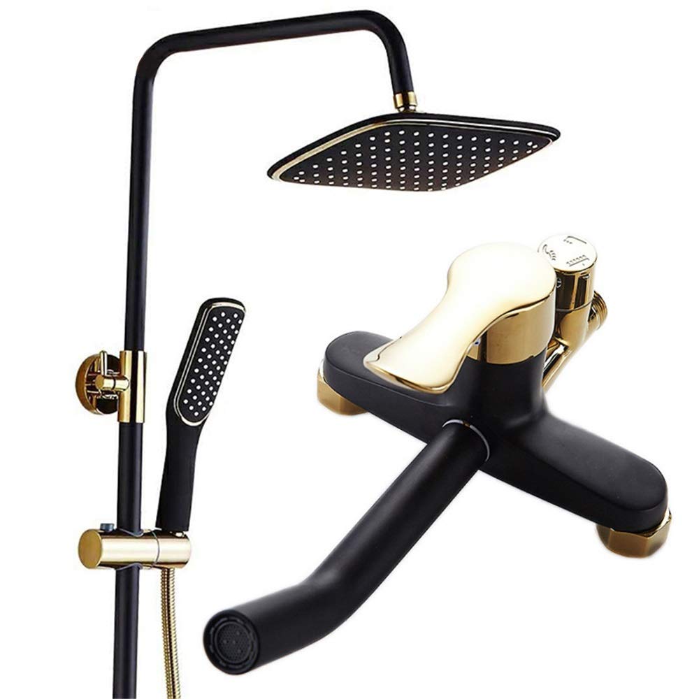 High-Pressure Rain Shower Head Set - Wall Mounted Bathroom Shower Nozzle with Adjustable Spray Modes (Black) - Perfect for Spa-Like Relaxation & Water Saving in Modern Homes