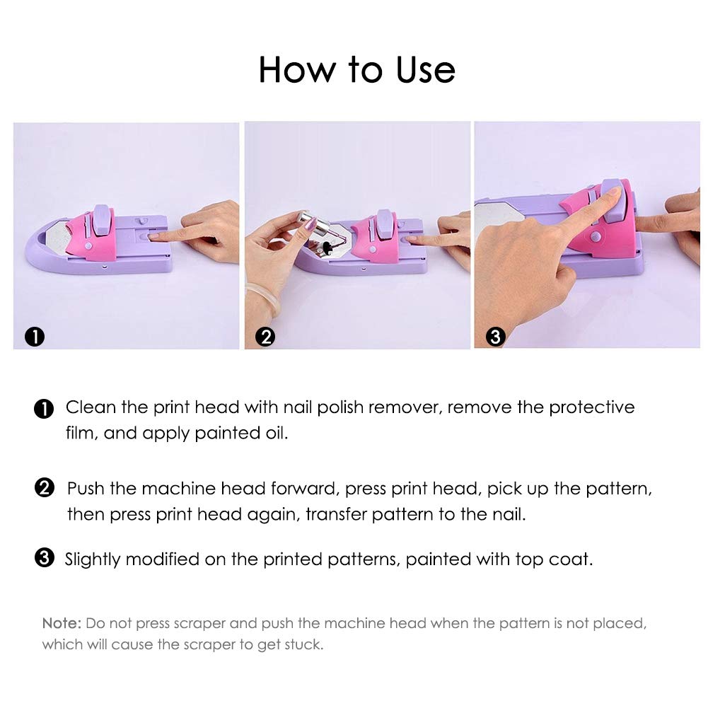 Professional Nail Art Stamping Machine - Electric Nail Stamper Kit for Salon & Home Manicure | DIY Nail Printing Design Tool for Gel Polish & Acrylic Nails | Perfect for Parties, Weddings & Special Occasions