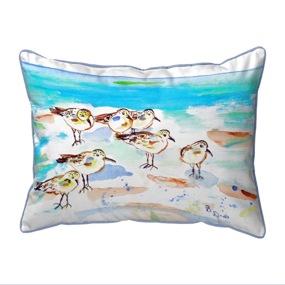 Betsy Drake HJ1089 Decorative Throw Pillow 16x20 Inches - Multi-Color Boho Style for Sofa, Bed & Living Room