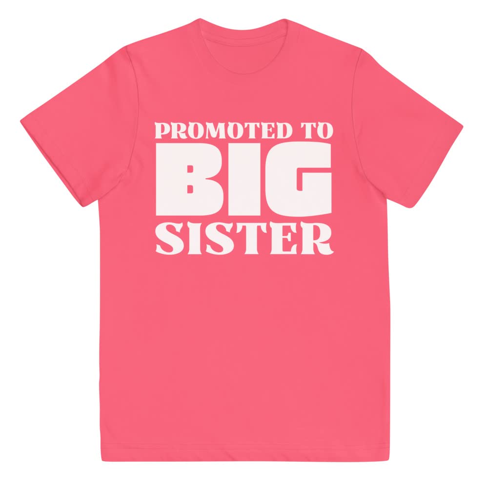 Big Sister Announcement T-Shirt for Second Baby - Youth Jersey for Siblings