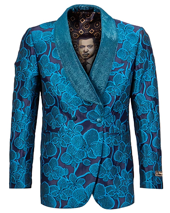 Stylish Turquoise Slim Fit Double Breasted Blazer for Men - Perfect for Formal Dinners, Weddings & Business Events