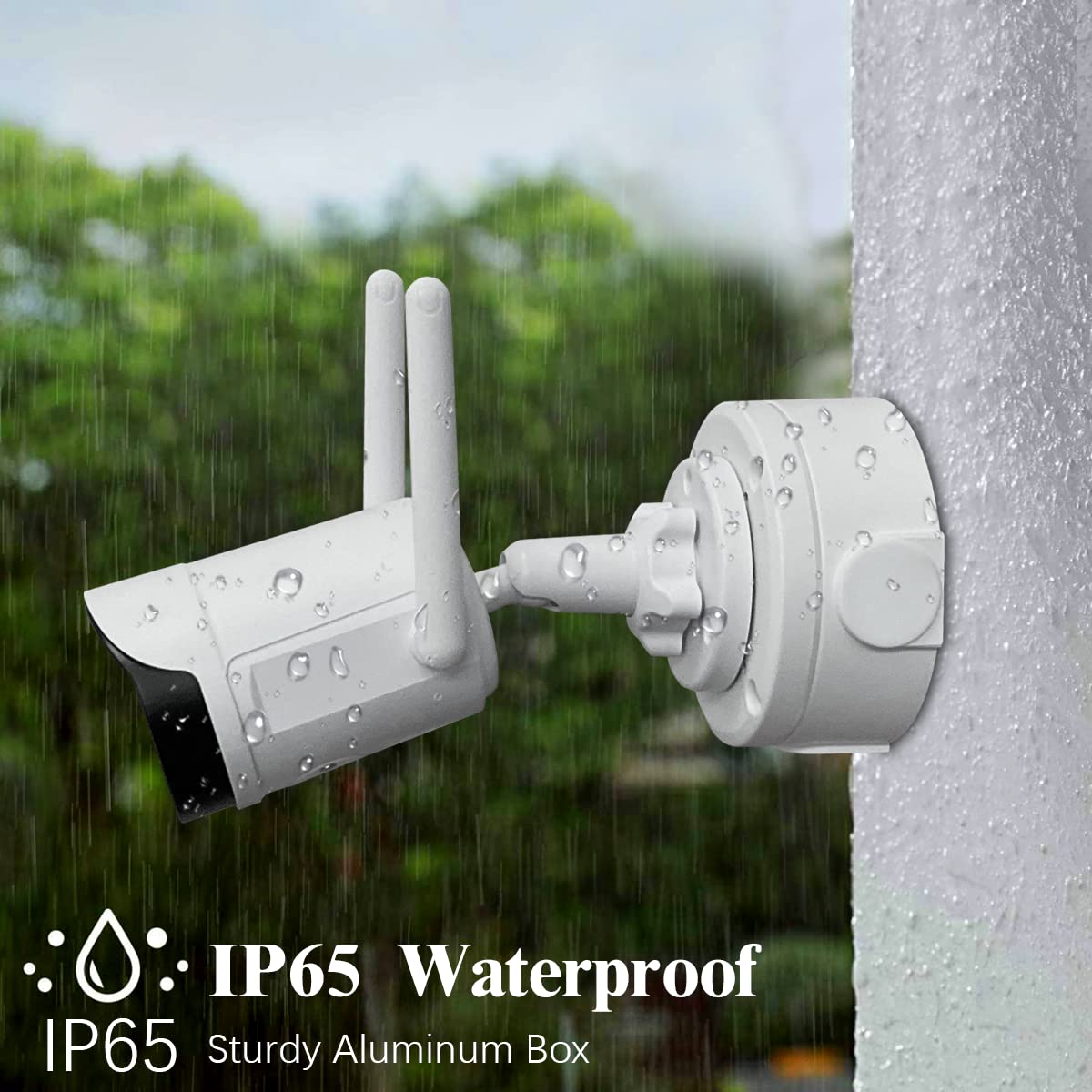 Universal Aluminum Waterproof Junction Box Mount Bracket - Compatible with Bullet Security Cameras & Solar Panels - Wall/Ceiling Installation - Hide Cables - Durable Metal Housing (8 Pack) - Ideal for Outdoor Security Systems & Solar Power Setups