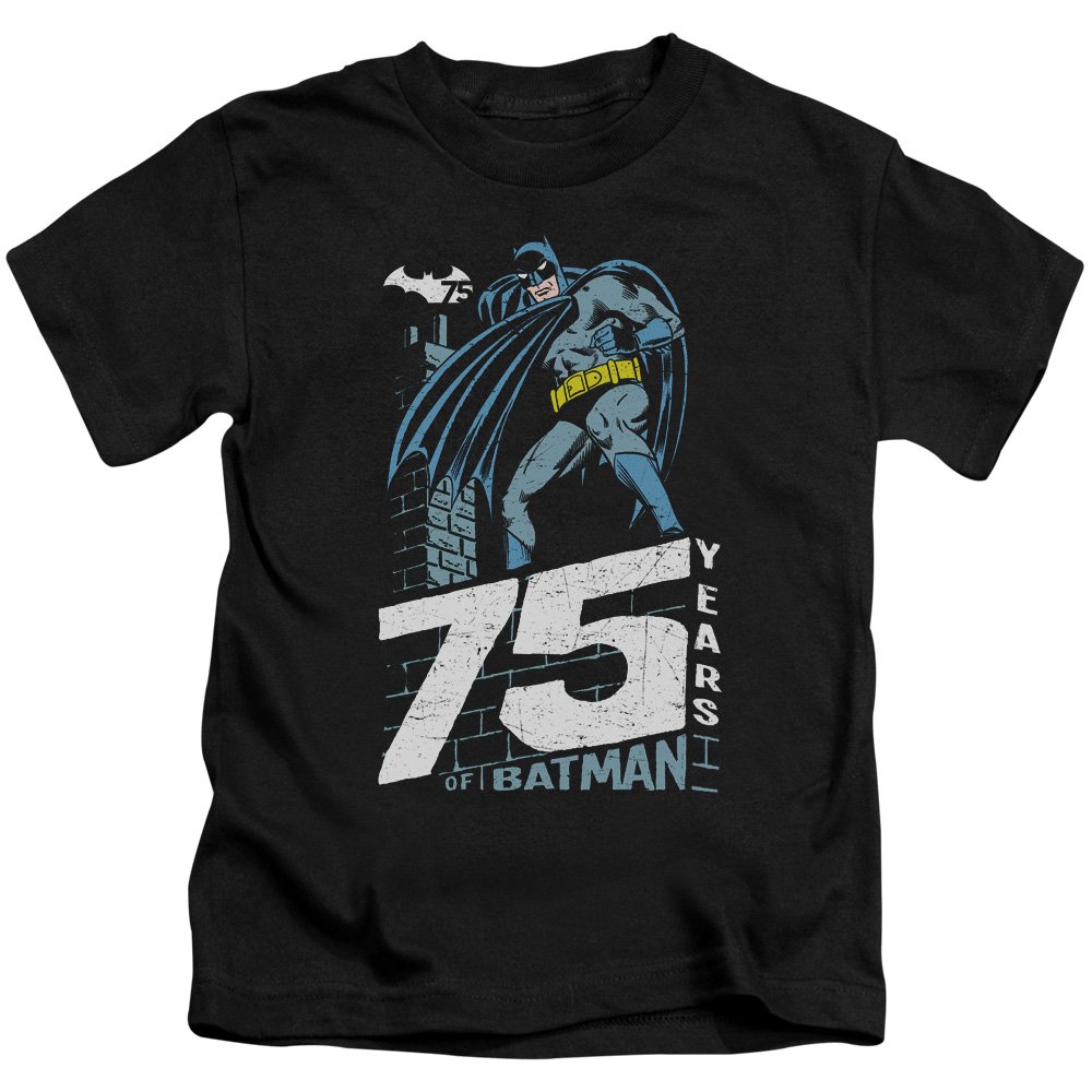Batman Rooftop Graphic Unisex Youth T-Shirt - Cool Superhero Tee for Boys & Girls - Perfect for Cosplay, Halloween & Everyday Wear