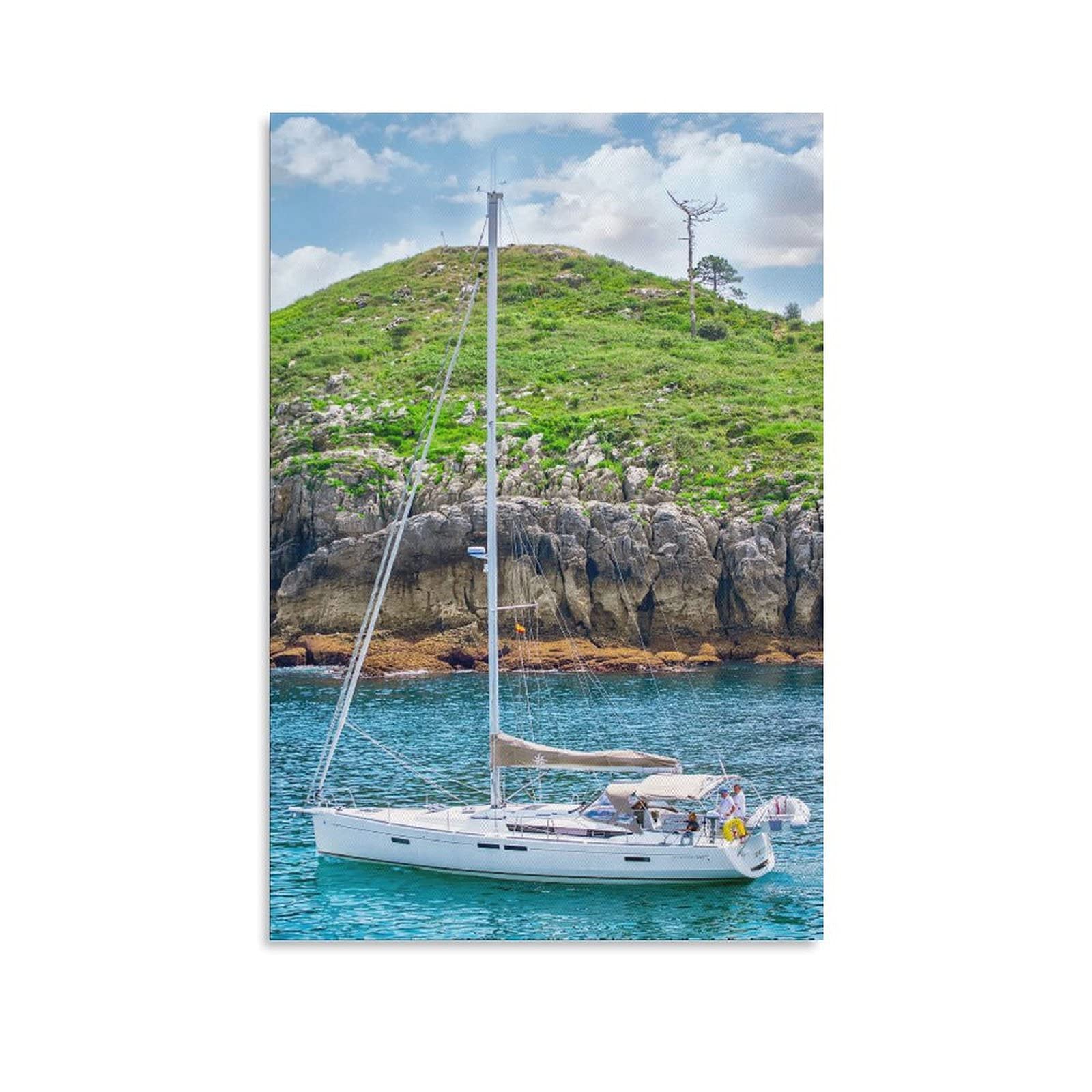 Sailing Ship Canvas Poster - Nautical Wall Art Decor for Living Room, Bedroom & Office - Sea Landscape Painting Print - Perfect Gift for Sailors & Marine Enthusiasts | Home Decor, Wall Hanging, Housewarming Present