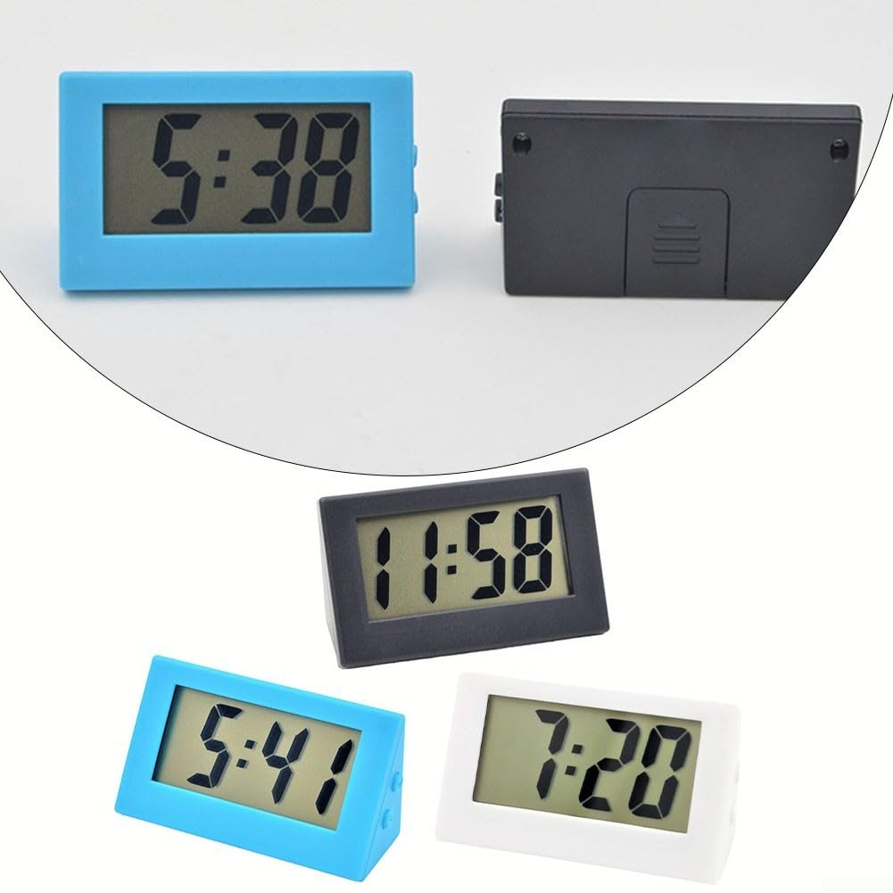 Silent Desktop Triangle Clock - Noiseless Study Timer for Office, Bedroom & Classroom | Black Digital Alarm Clock for Focus & Productivity