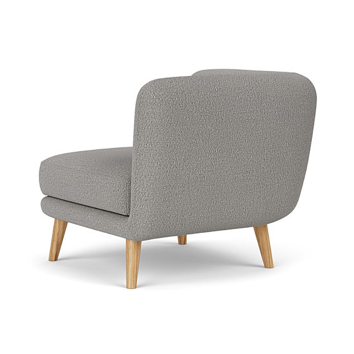 Alfred Boucle Right 1 Seater Modular Sofa - Modern Accent Chair for Living Room, Bedroom & Office - Compact Single Seater Couch with Removable Cushions