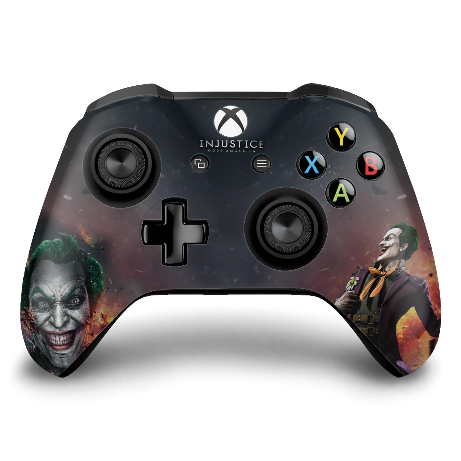 Official Licensed Injustice Gods Among Us Joker Art Vinyl Skin Sticker - Compatible with Xbox One S Console & Controller Bundle - Gaming Accessories for Enhanced Protection & Style