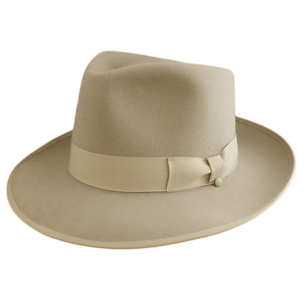Premium Fedora Hat for Men - High-Quality Beige Johnny Style Fedora - Perfect for Casual Wear, Outdoor Events & Vintage Fashion
