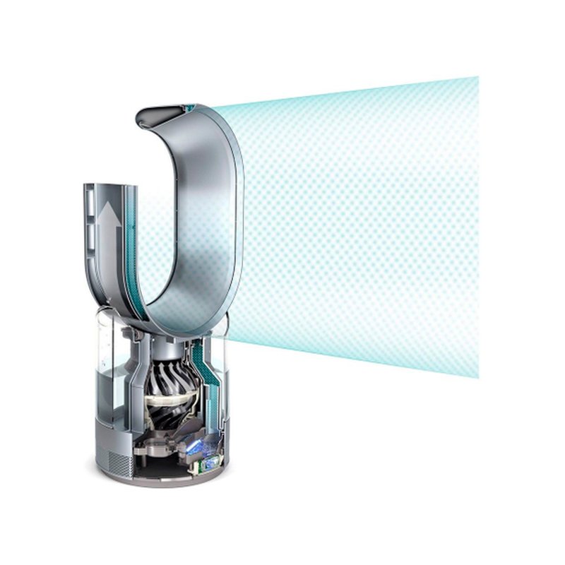 Dyson AM10 Hygienic Mist Humidifier - Certified Refurbished with 1 Year Warranty | White/Silver | Quiet Ultrasonic Cool Mist for Bedroom, Nursery & Office