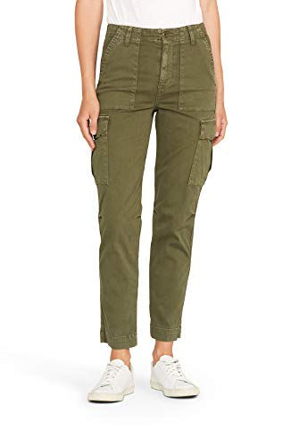 HUDSON Women's High Rise Classic Cargo Pants - Comfortable Stretch Fit Casual Trousers for Work, Travel & Outdoor Activities
