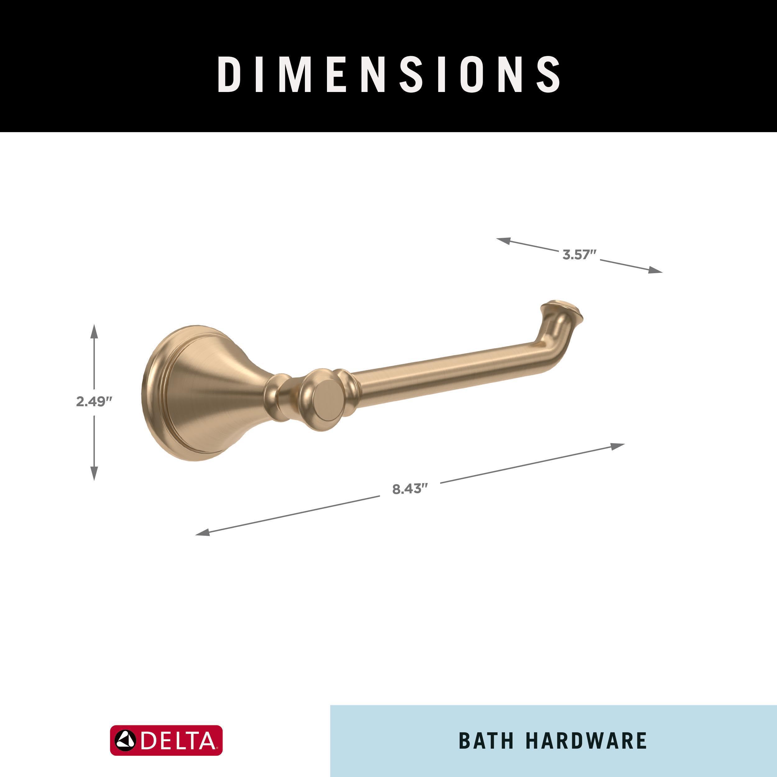 Delta Cassidy Champagne Bronze Toilet Paper Holder - 3.63 x 8.38 x 3.63 Inches - Modern Bathroom Accessory (79750-CZ) - Perfect for Powder Rooms, Guest Bathrooms & Master Suites