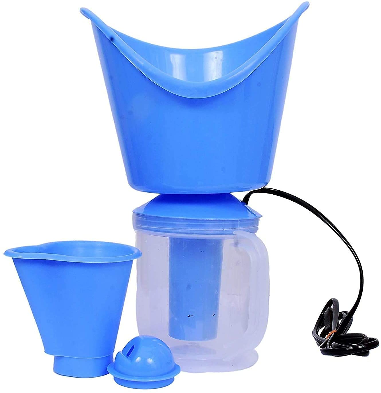 3-in-1 Steam Inhaler Vaporizer for Cough Relief, Facial Sauna & Virus Protection - Portable Personal Steam Inhaler with Nozzle for Cold, Flu & Allergy Relief at Home or Travel